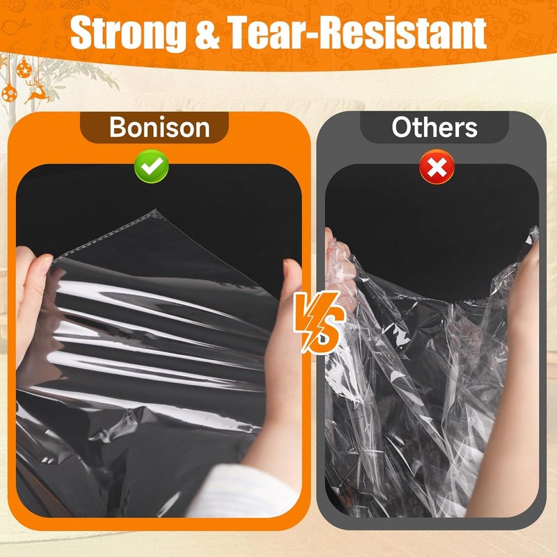 Bonison Large Cellophane Bags 30x40 Inch – 10 Pack Clear Basket Bags for Gift Baskets, Treat Bags, Party Favors, Cellophane Wrap for Large Gifts, Food Packaging, Birthday, Wedding, Holiday Supplies - Image 3